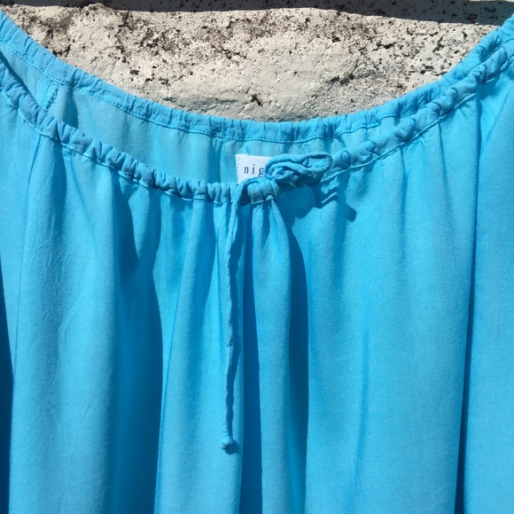 ⭐️Host Pick⭐️ Nigella Lola Short Peasant Top, Light Blue - One Size NWOT - Picture 7 of 16